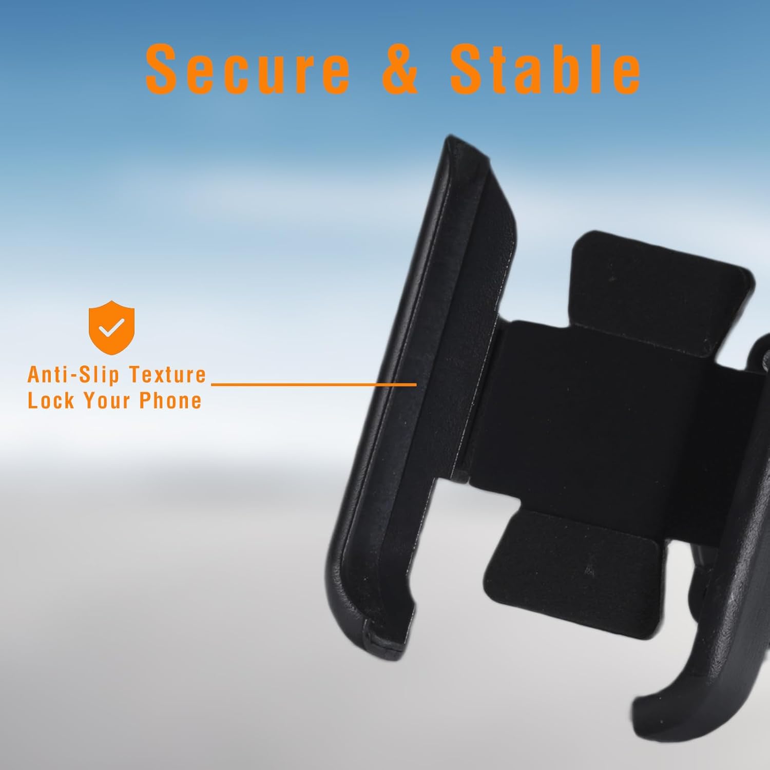 Soporte de teléfono para bicicleta, soporte de teléfono de aleación de aluminio negro para bicicleta con rotación de 360, compatible con teléfonos