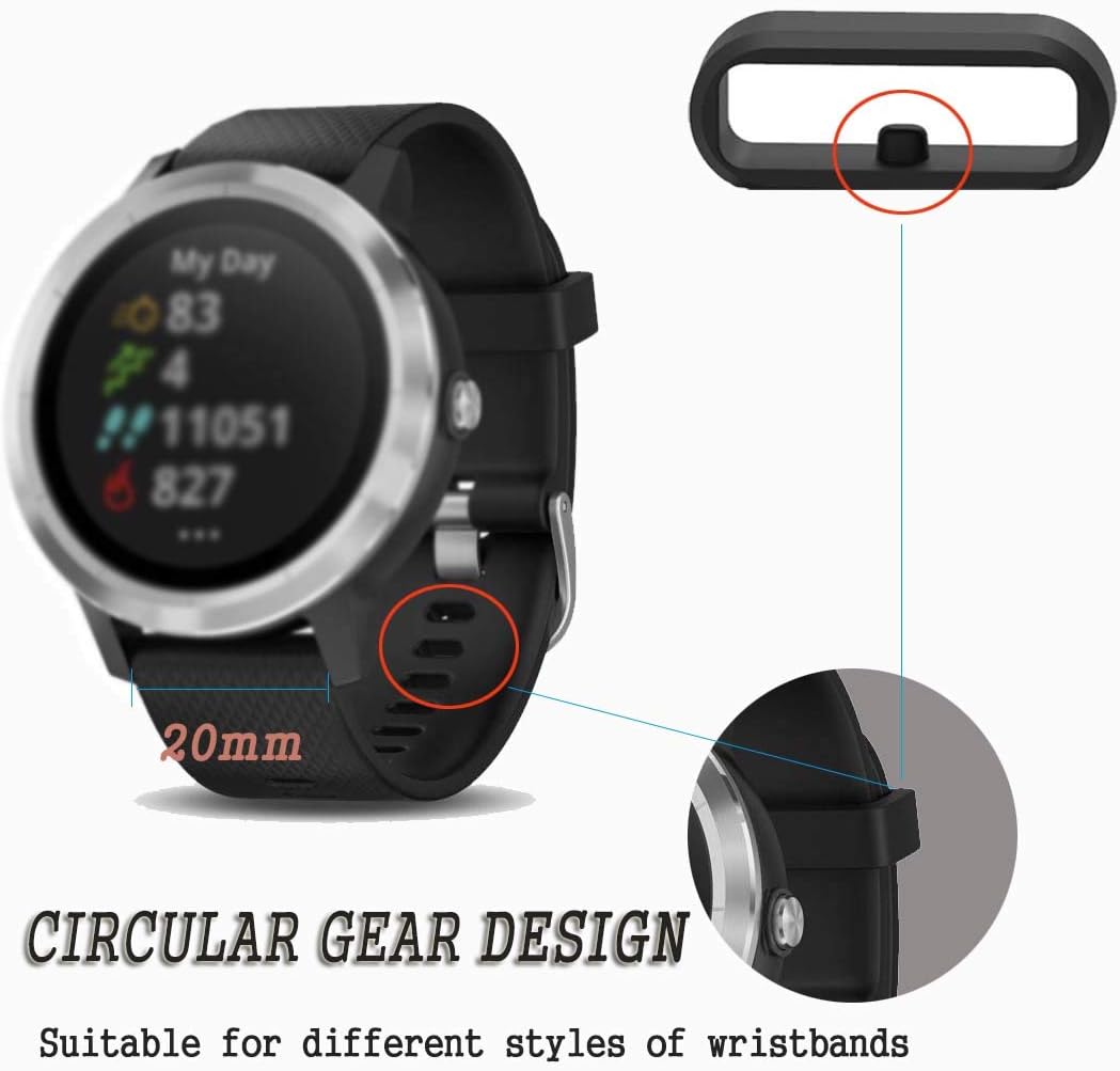 FitTurn Anillos de sujeción compatibles con Fitbit Versa 3Versa 2Fitbit VersaVersa LiteVersa SE, accesorios de repuesto de silicona para reloj,