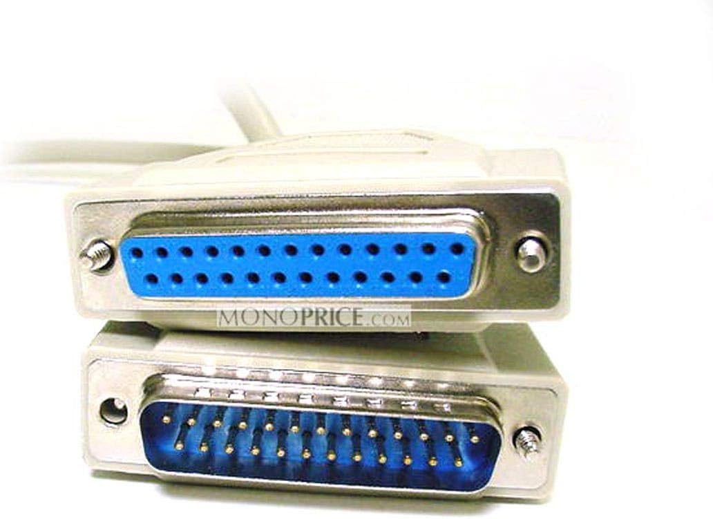 Monoprice Cable moldeado DB25 MF de 3 pies (101591) Blanco