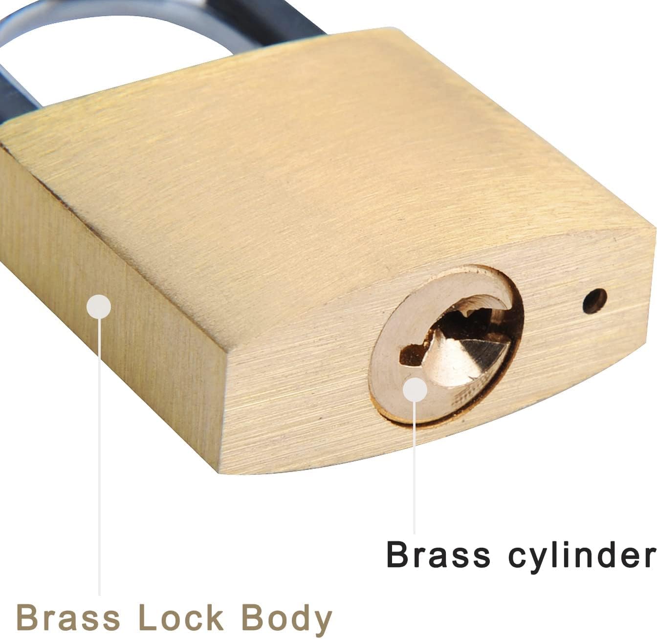 Sepox – Candado de bronce sólido con llave