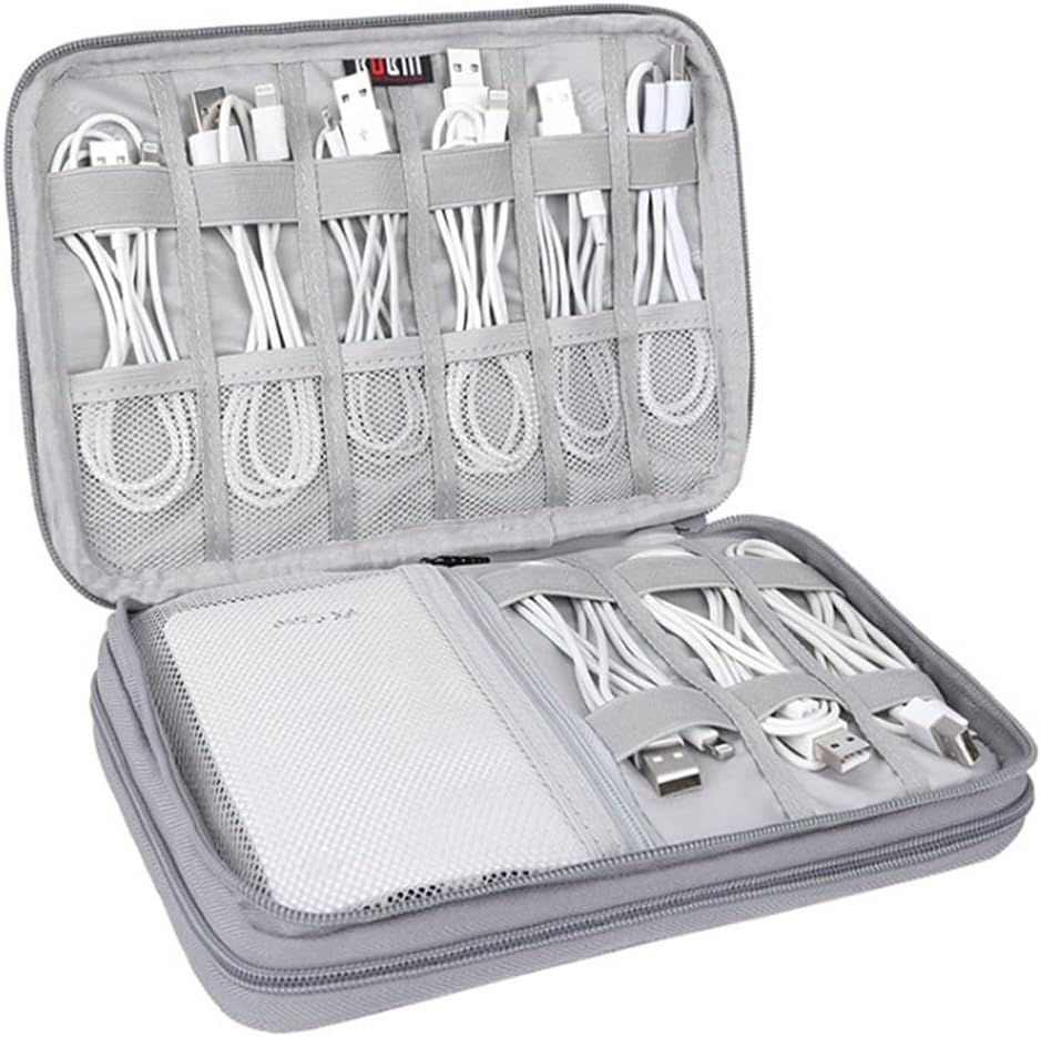 Bolsa organizadora de electrónica, funda protectora de EVA resistente a los impactos, bolsa de viaje para banco, organizador de cables de viaje,