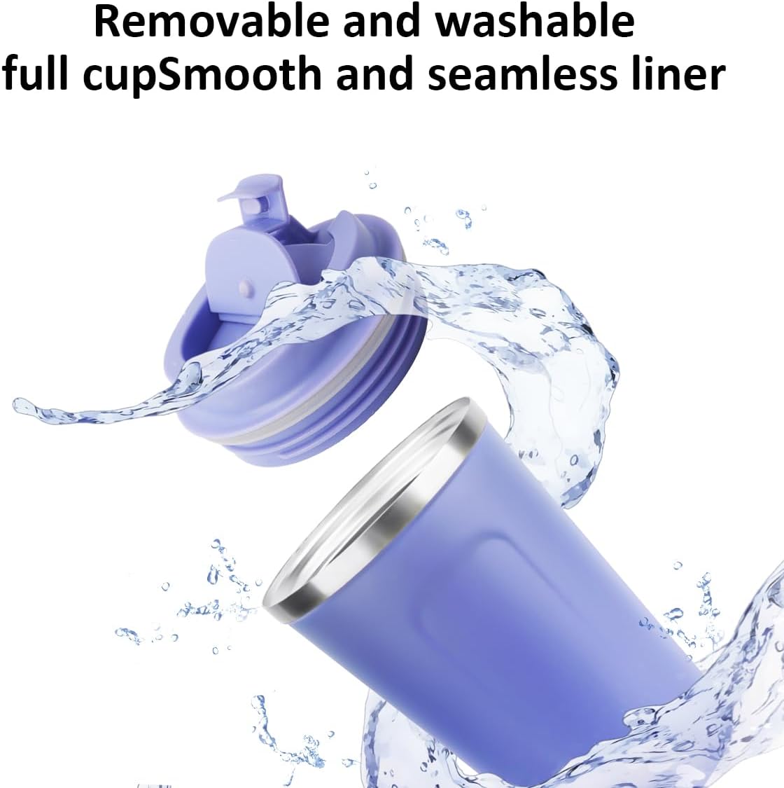 Vaso térmico de acero inoxidable de 12 onzas con aislamiento al vacío, taza de viaje a prueba de derrames con tapa, térmica para mantener el calor o