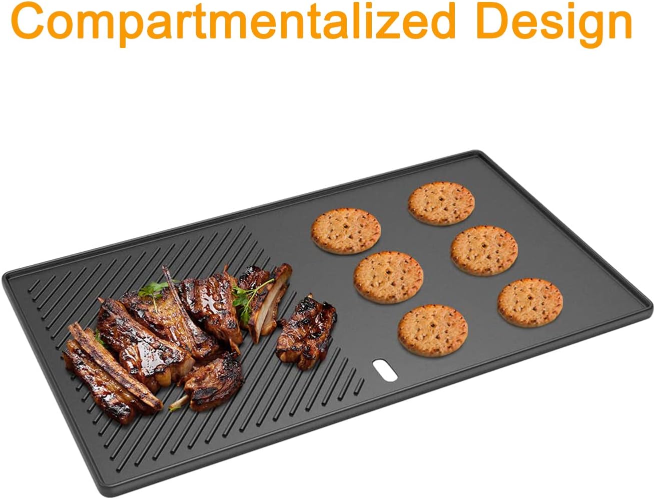 Parrilla de hierro fundido de 19.4 pulgadas para parrilla de ahumador de pellets Traeger serie 34 y Pit Boss 780, 800, 820, 1000 y 1000 XL series y