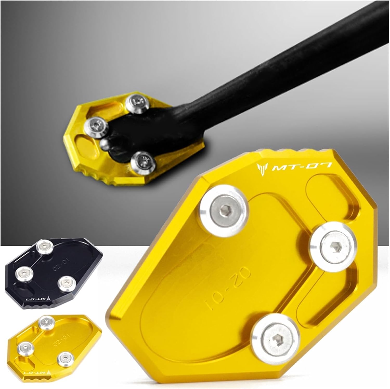 Aluminio CNC para Yamaha FZ6-S2 ABS 04-09 FZ6R 09-15 XJ6ABS 09-15 MT07 MT-07 14-21 Extensión de soporte de motocicleta (Color XJ6 Negro)