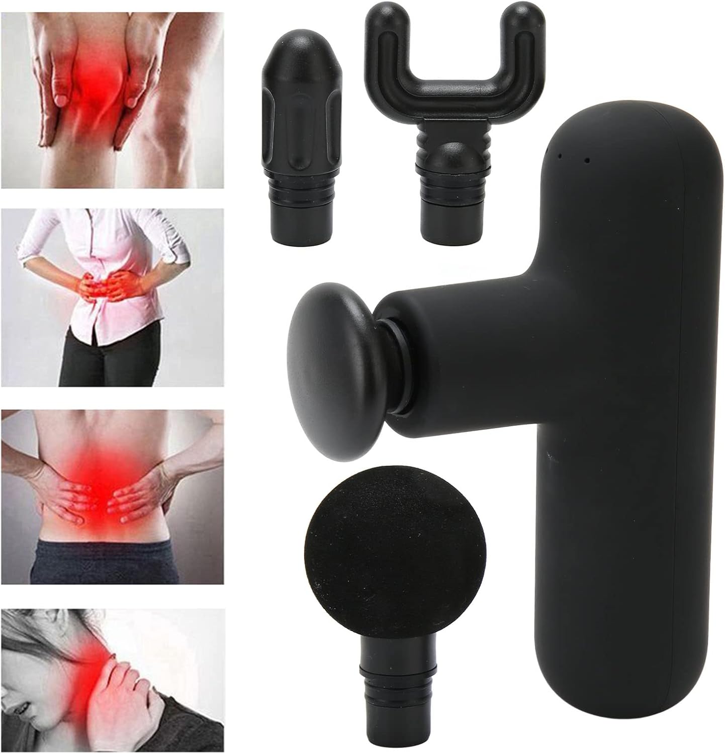 ciciglow Mini masajeador, masajeador muscular de percusión portátil, masajeador de tejido profundo, masajeadores para cuello y espalda, 4