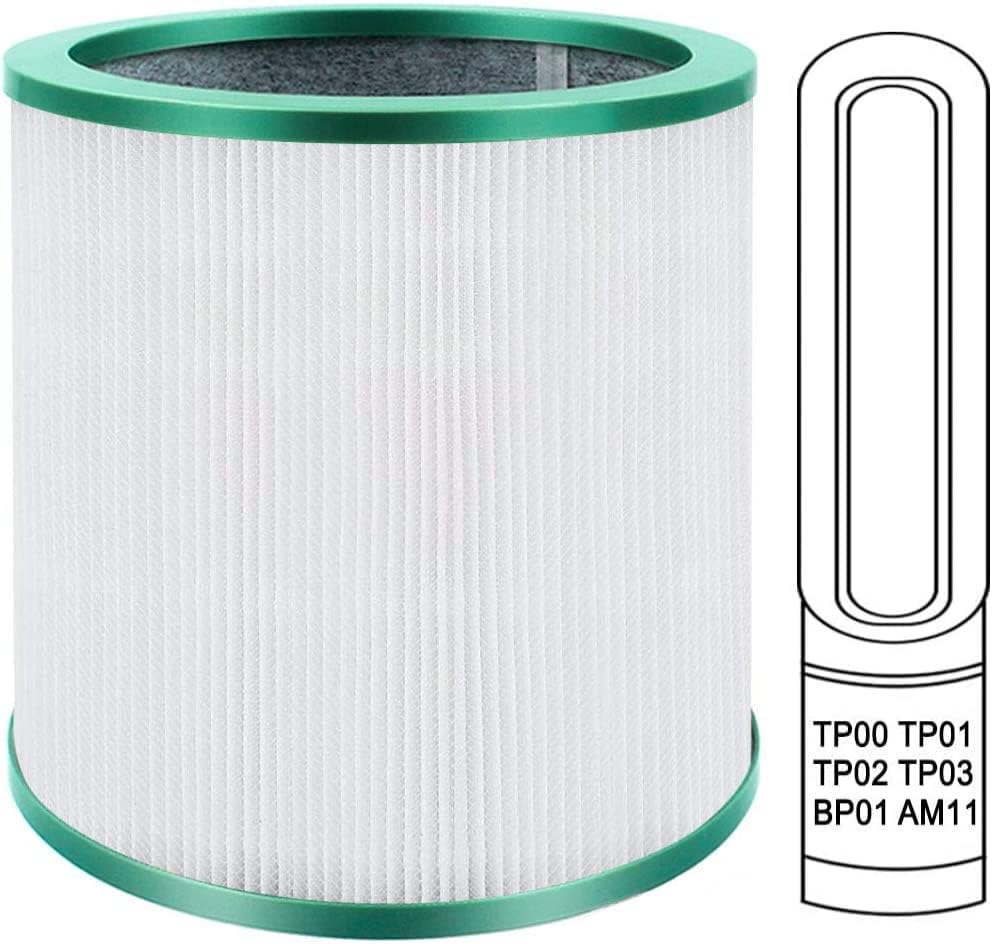 Goodsby Filtro purificador de aire de repuesto para Dyson Tower Purifier Pure Cool Link TP01, TP02, TP03, BP01, AM11 Compare con la parte 968126-03