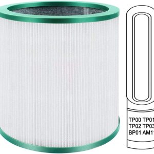 Goodsby Filtro purificador de aire de repuesto para Dyson Tower Purifier Pure Cool Link TP01, TP02, TP03, BP01, AM11 Compare con la parte 968126-03 Goodsby Filtro purificador de aire de repuesto para Dyson Tower Purifier Pure Cool Link TP01, TP02, TP03, BP01, AM11 Compare con la parte 968126-03