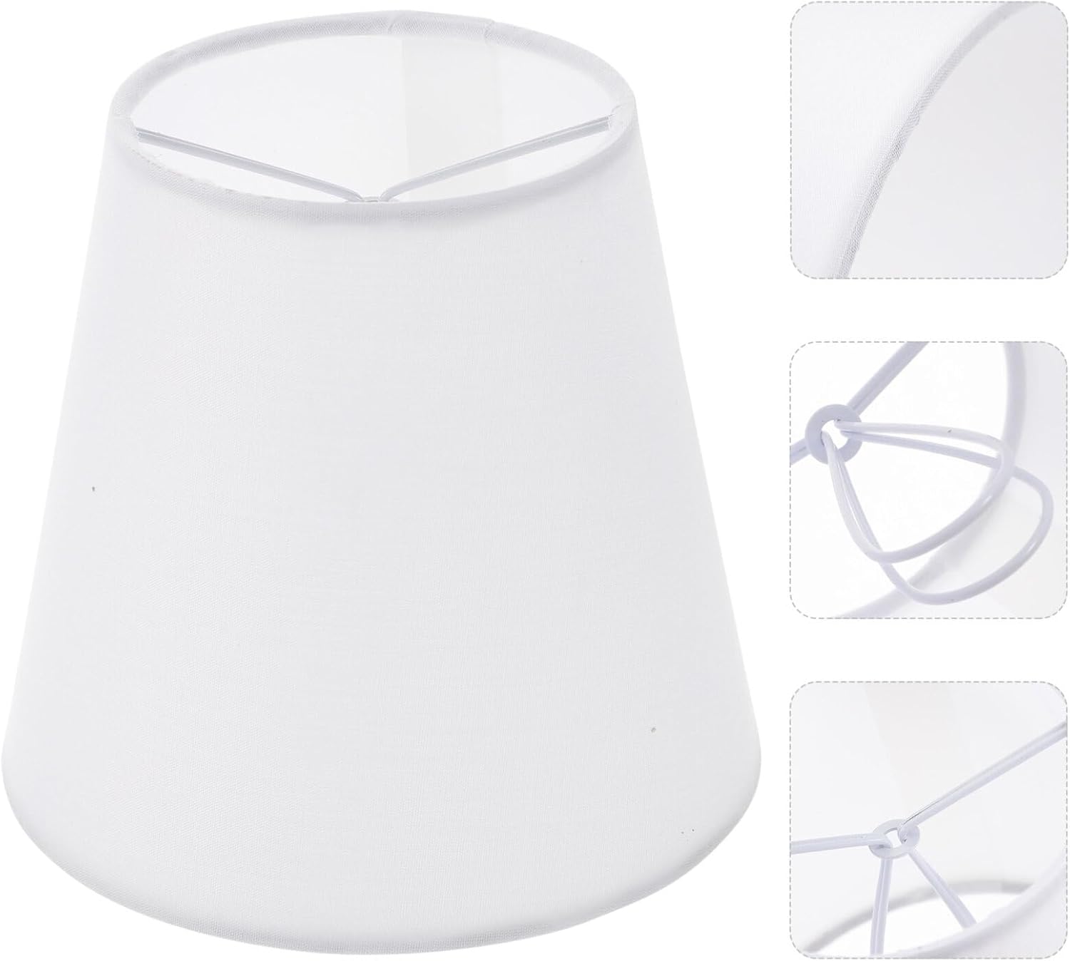 Pantalla con clip para lámpara pequeña, pantalla de tela de barril con clip en bombilla de 5.50 x 5.50 x 5.11 pulgadas para lámpara de mesa, lámpara