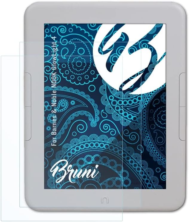 Bruni Protector de pantalla puede usarse con Barnes & Noble NOOK GlowLight 4 Protector Film, película protectora transparente (2X)