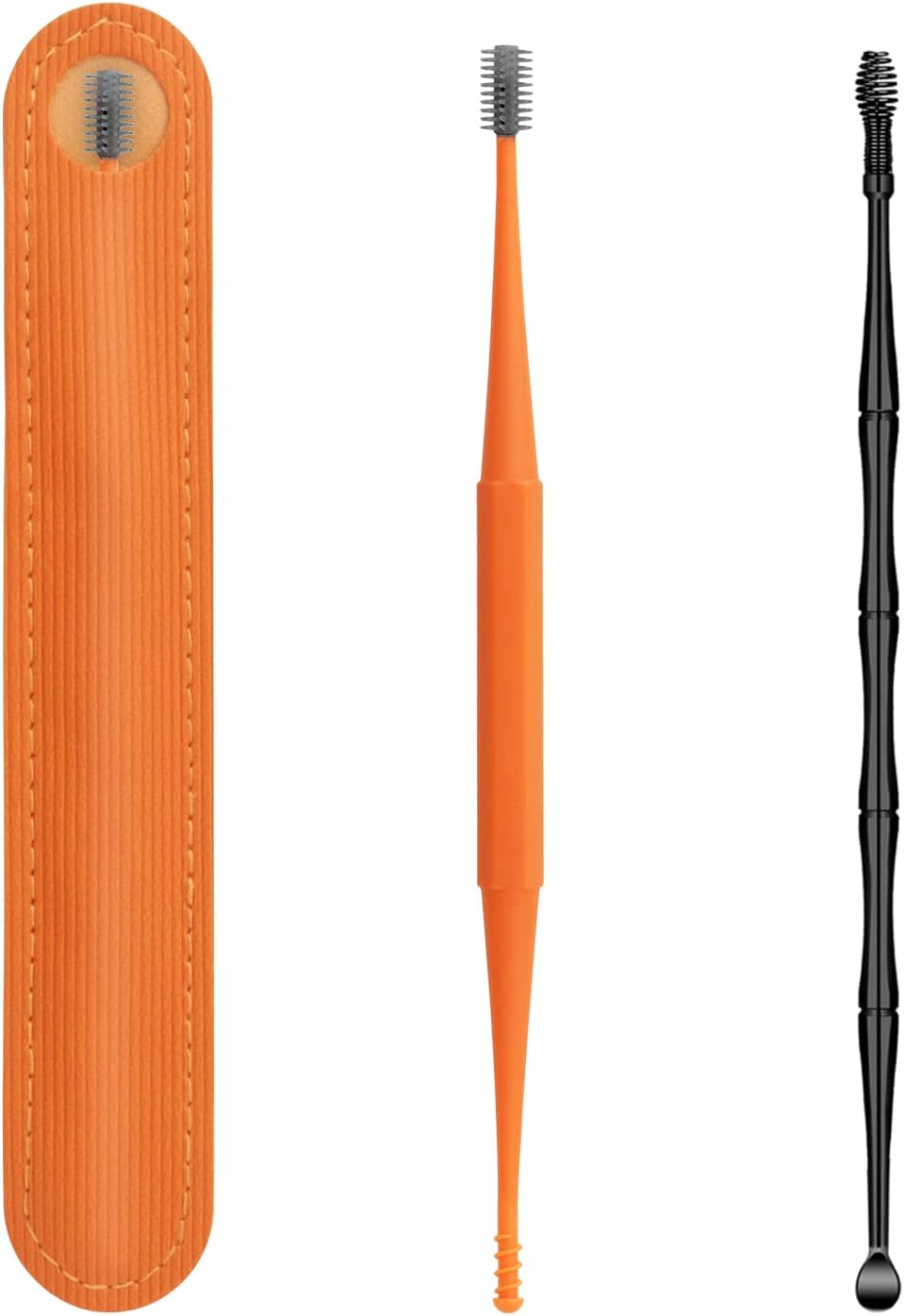Q Grips Kit de eliminación de cera de oídos, limpiador de orejas, juego de 2 piezas de herramientas para quitar oídos, reutilizable de silicona