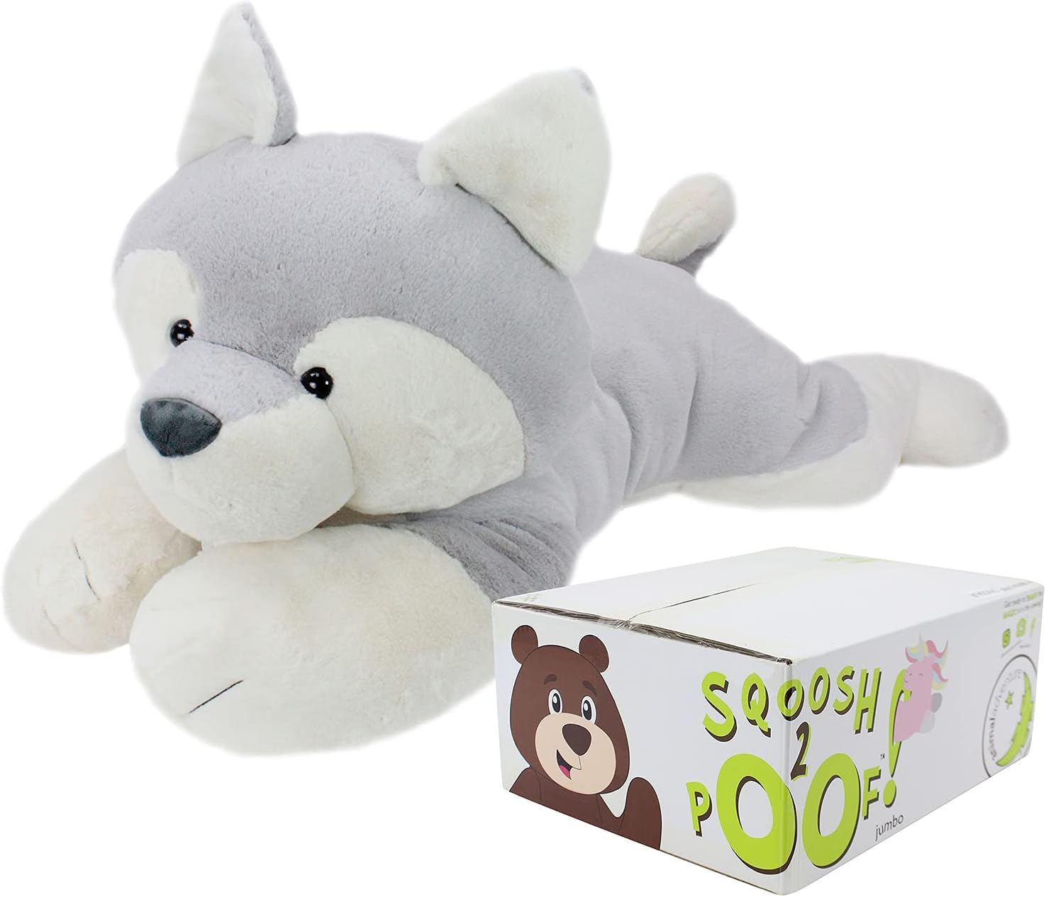 Animal Adventure, Sqoosh2Poof – Personaje de peluche gigante comprimido dentro de una caja pequeña, perro de 44 pulgadas
