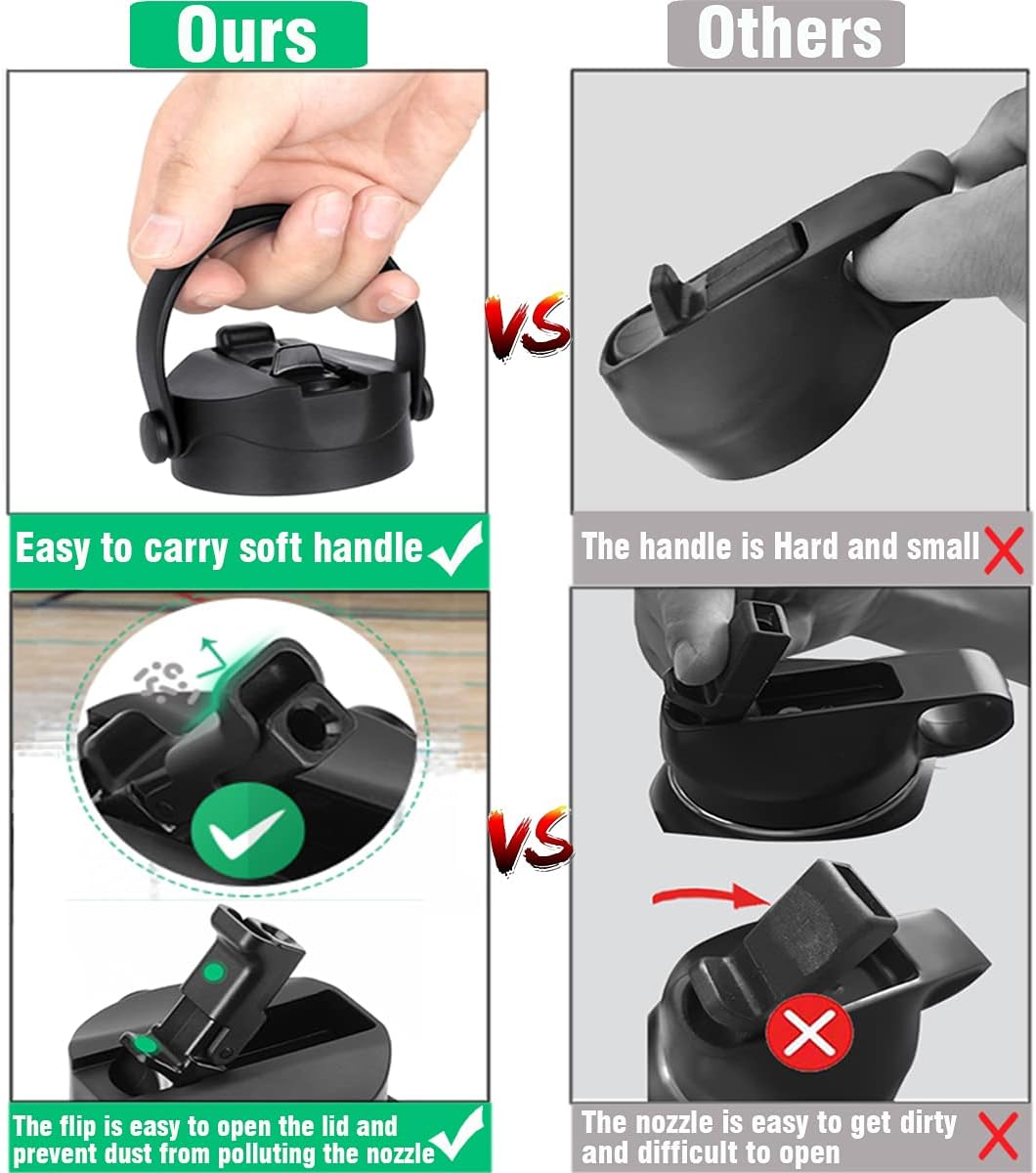 SYACOT – Botella de agua de acero inoxidable de 40 onzas, con aislamiento de doble pared al vacío a prueba de fugas, taza térmica de metal, boca