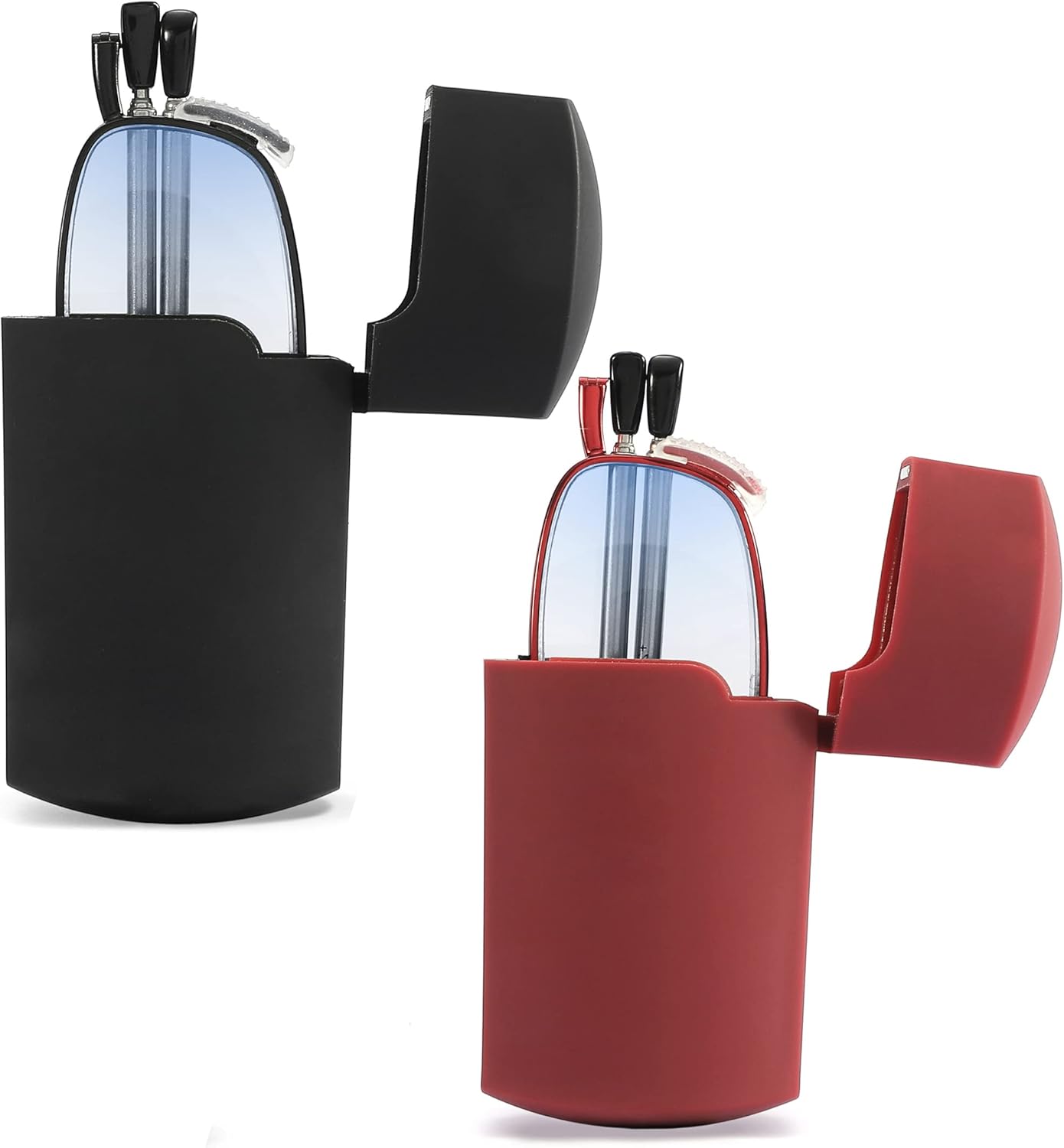 Gafas de lectura con bloqueo UV de luz azul, compactas, plegables, con bisagra de resorte suave para hombres y mujeres, paquete de 2 unidades,