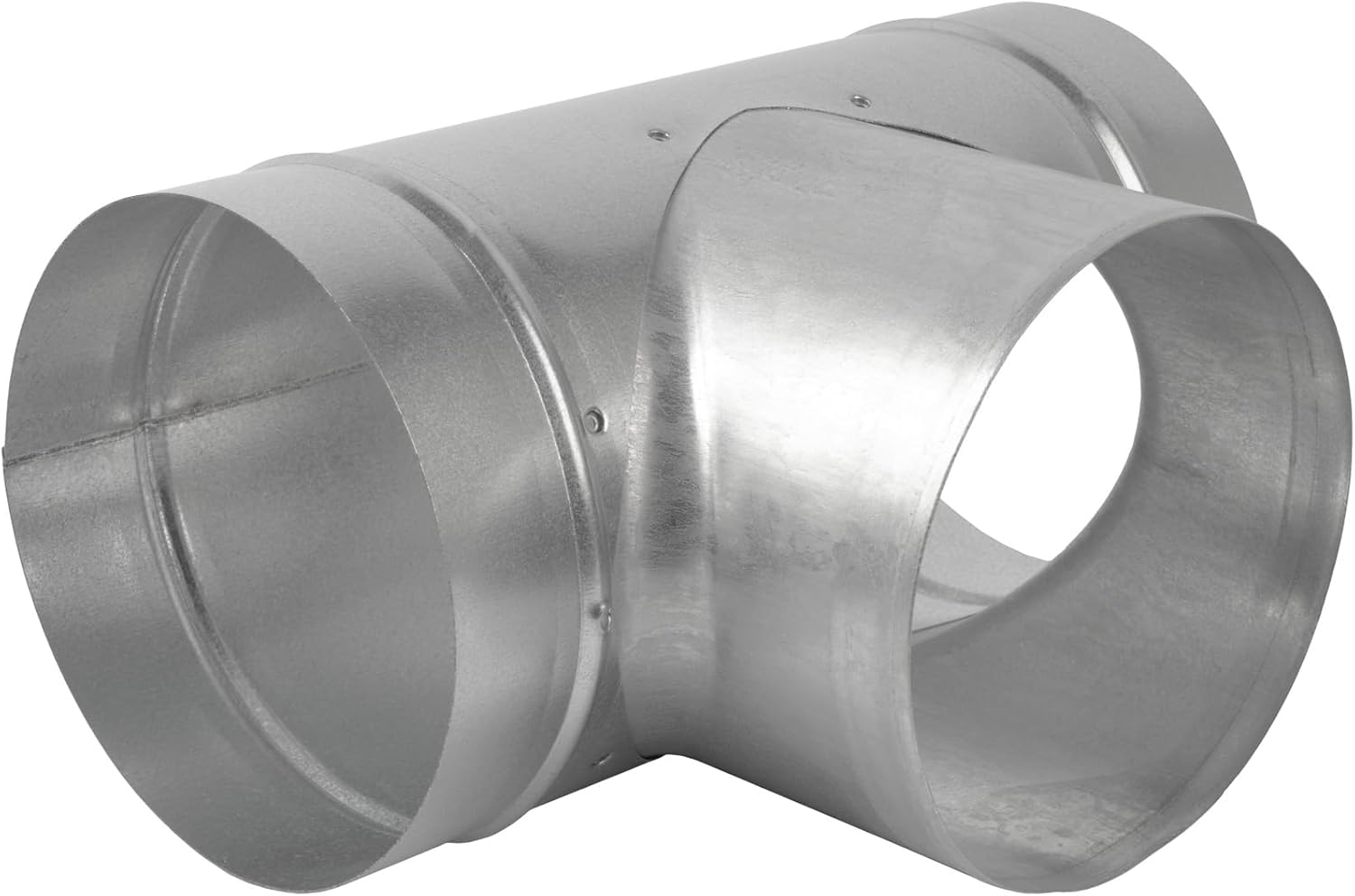 Vent Systems Conector de conducto en forma de T de 6 pulgadas, adaptador de manguera de 3 víasdivisor para manguera, conector de tubería redonda en