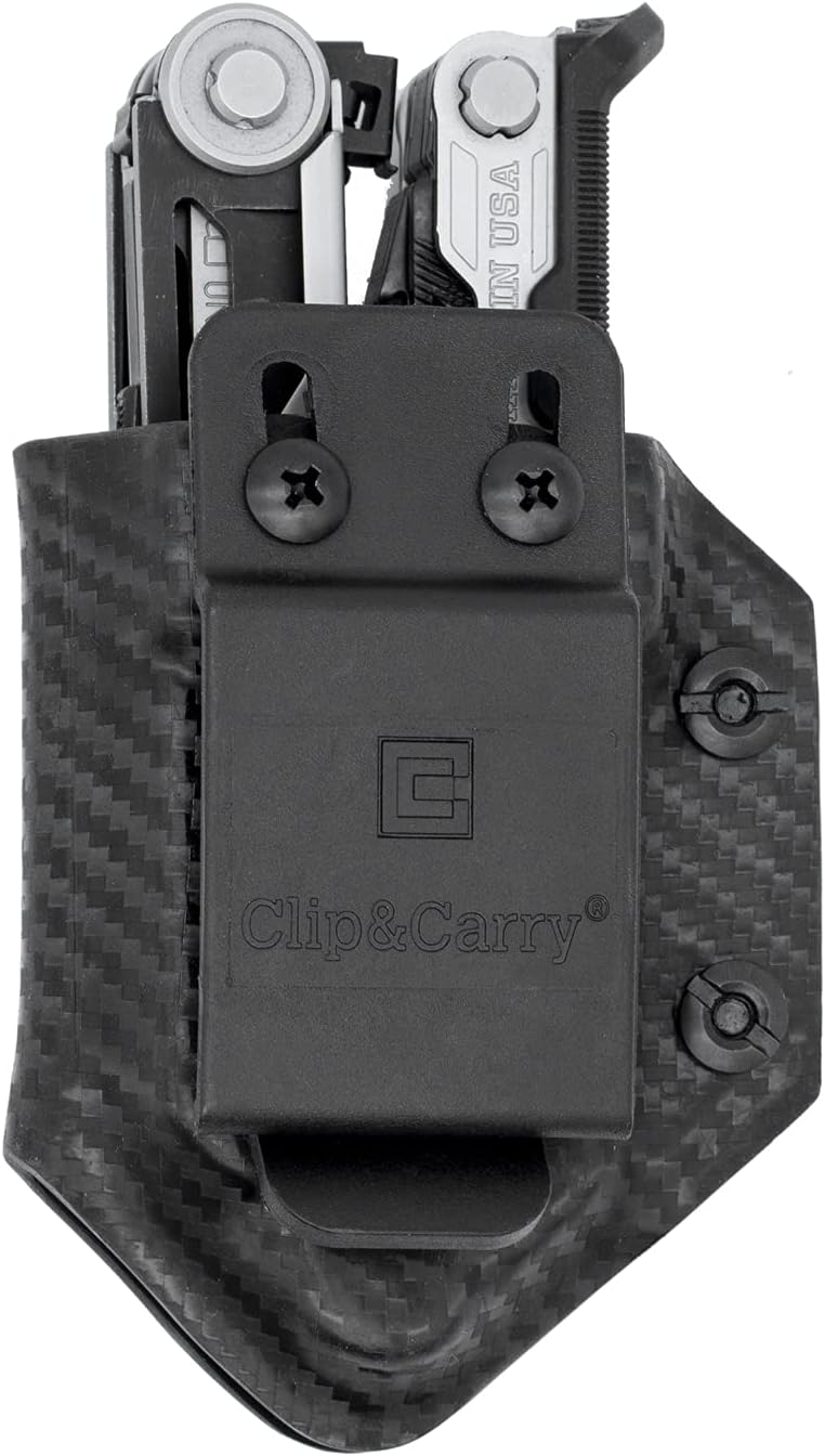 Clip & Carry Kydex Funda multiherramienta para Gerber Center-Drive con soporte de sidecar opcional  Fabricado en Estados Unidos (multiherramienta y