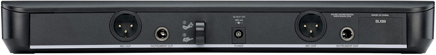 Shure – Sistema de micrófono inalámbrico UHF BLX288SM58, para iglesia, karaoke, duración de la batería de 14 horas, rango de 300 pies, (2)