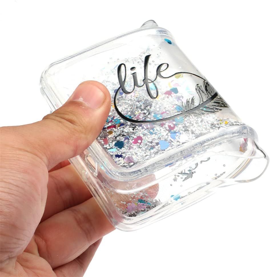 Funda con purpurina para Galaxy S22 Ultra para mujeres y niñas, funda transparente de poliuretano termoplástico suave con purpurina y purpurina que