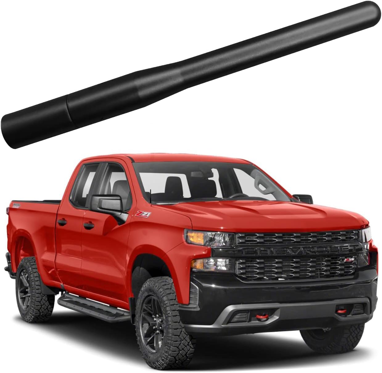 Antena corta de aluminio de 4 pulgadas para Chevy Silverado 1500 (1999-2023), Chevrolet Silverado 2500 (1999-2023), Chevrolet Chevy Silverado 3500