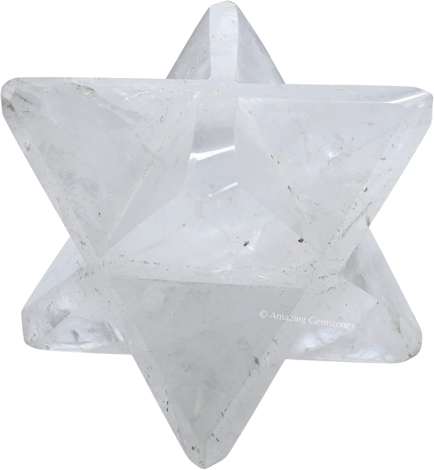Cuarzo Transparente Merkaba Crystal – 1.5″ Pulgadas 3D Metatrones Cubo Cristal Merkaba