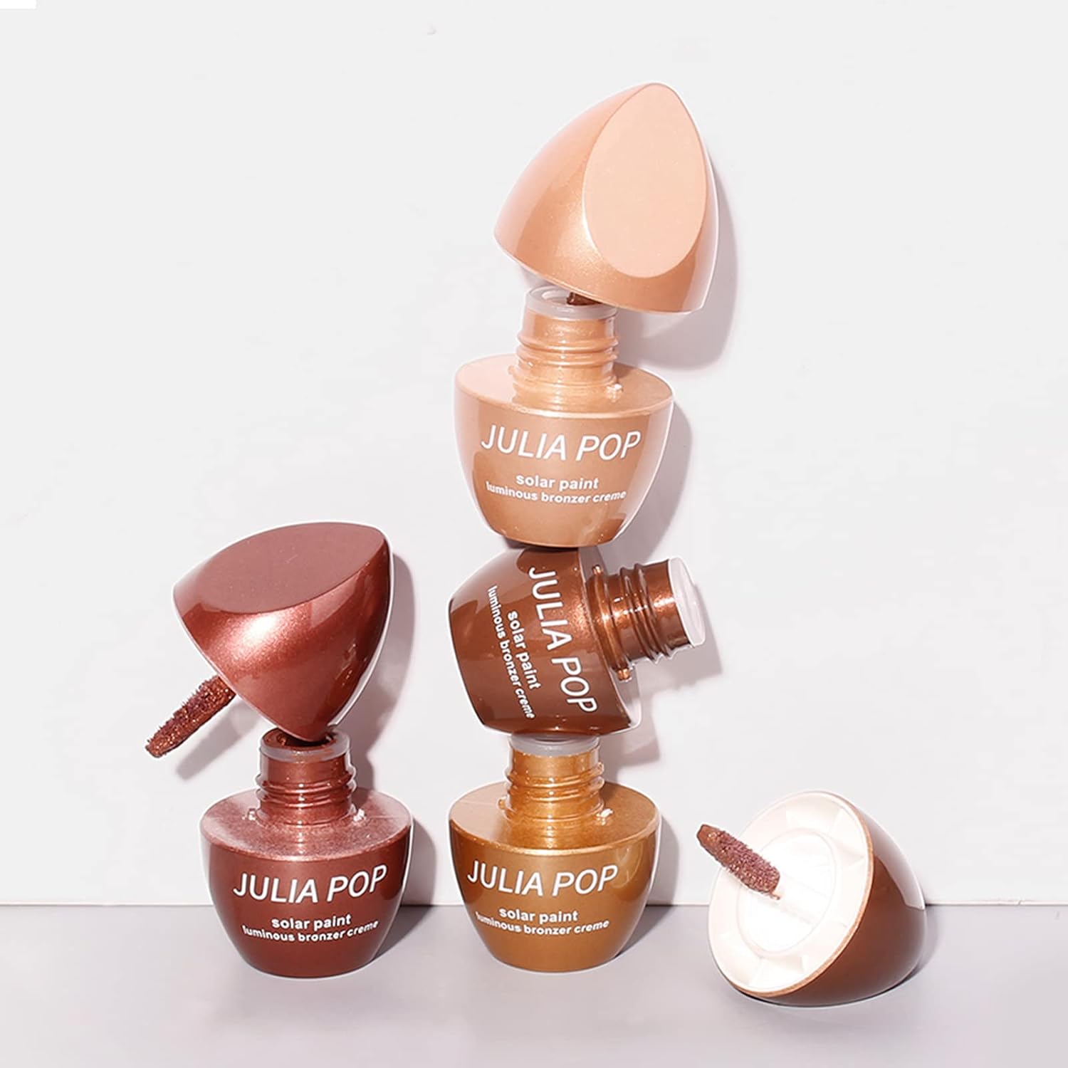 Crema bronceadora luminosa, líquido cosmético bronceador natural, crea líneas de contorno avanzadas, paleta facial de belleza para sombras laterales