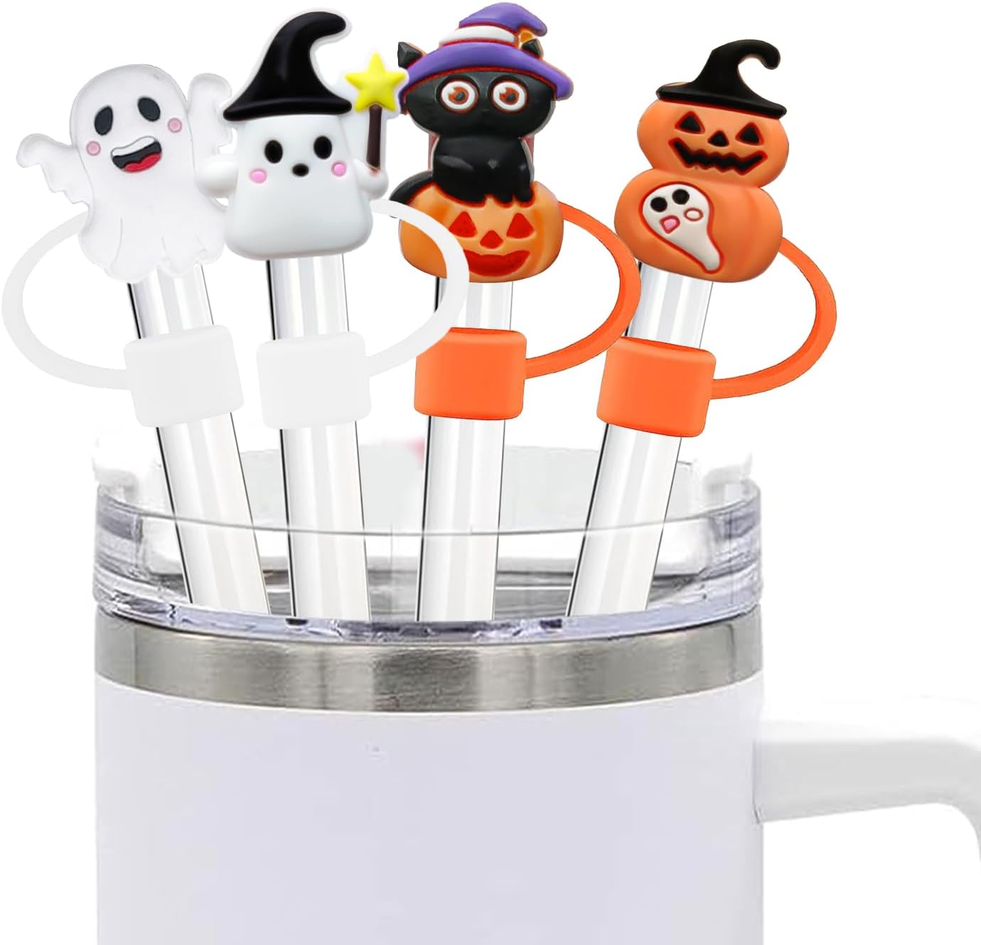 Fundas de popote de silicona para vaso Stanley de 30 y 40 onzas, tapas de popote de 0.394 in04 pulgadas, tapa para todos los popotes de 0.354-0.394
