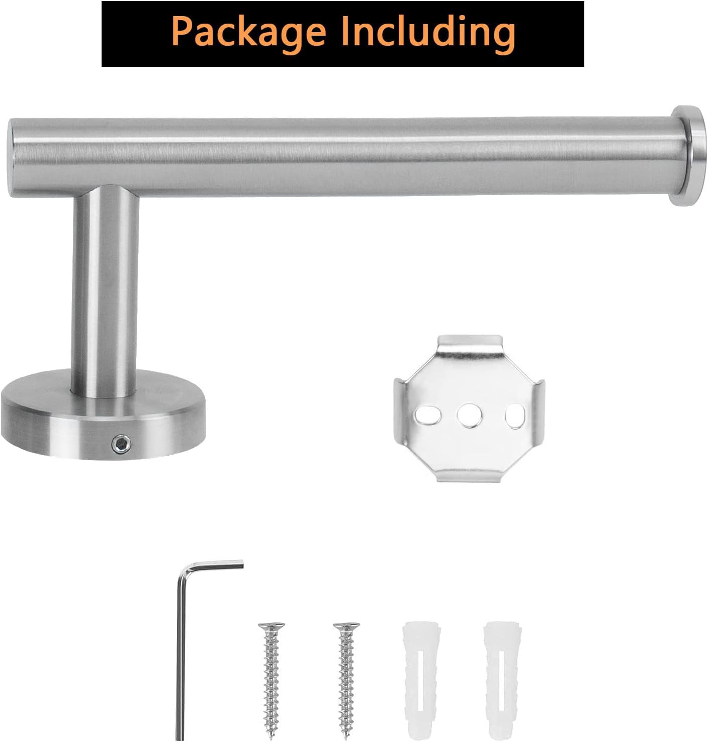 NearMoon Portarrollos de papel higiénico para baño, acero inoxidable SUS304 de alta calidad, para montaje en pared, para baño, cocina (paquete de