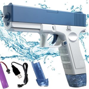 Pistolas de agua eléctricas, pistolas automáticas para niños y adultos, potente pistola de agua de hasta 32 pies, pistola de agua de gran capacidad, Pistolas de agua eléctricas, pistolas automáticas para niños y adultos, potente pistola de agua de hasta 32 pies, pistola de agua de gran capacidad,