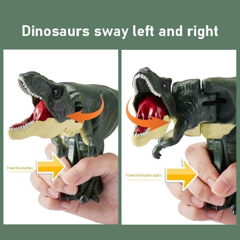 Divertidos juguetes de dinosaurio 2023, activa el juego con sonido de rugido, efectos de luz y diversión de dinosaurio Chomper, un novedoso regalo