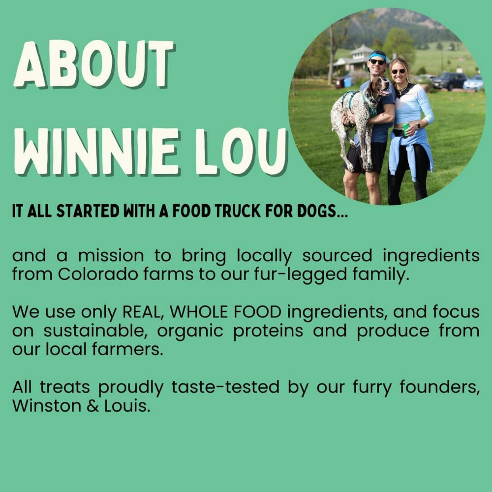 Winnie Lou – Golosinas orgánicas para perros, huesos de aliento mentolado, golosinas de grado humano para razas de todos los tamaños, golosinas