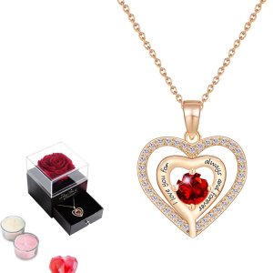 HiStock Regalos para mamá de hija, hijo, rosa roja preservada con pulseras para mujeres, regalos para mamá, esposa, novia, día de la madre, día de HiStock Regalos para mamá de hija, hijo, rosa roja preservada con pulseras para mujeres, regalos para mamá, esposa, novia, día de la madre, día de