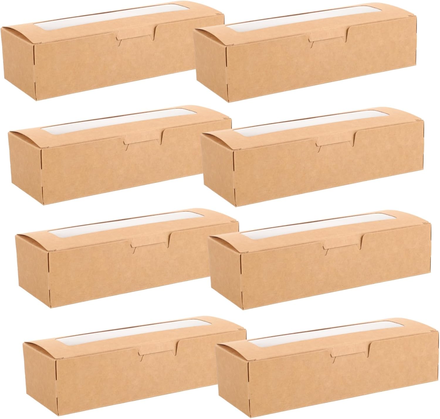Abaodam Contenedor de embalaje para magdalenas, 60 piezas, donas, contenedor de regalo, caja de postre Kraft, muffins, macarrones, galletas, chispas