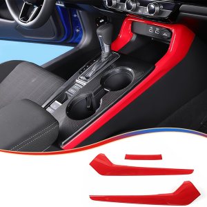 11 generación Civic – 3 piezas de cubierta lateral para Honda Civic 2022 2023  Marco de consola central ABS rojo vino, ajuste lateral, accesorios 11 generación Civic – 3 piezas de cubierta lateral para Honda Civic 2022 2023  Marco de consola central ABS rojo vino, ajuste lateral, accesorios