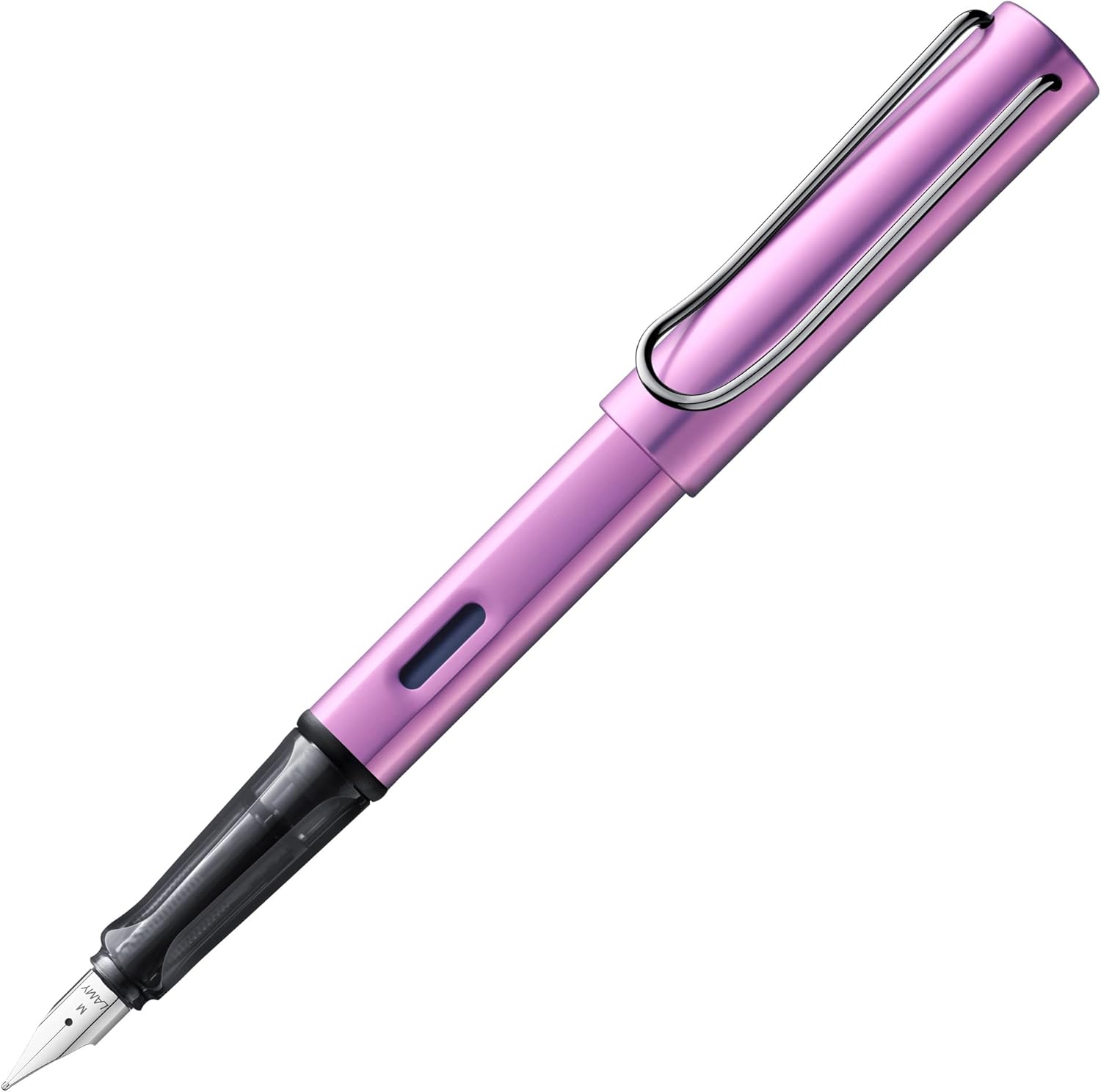 Lamy AL-Star – Pluma estilográfica ligera de aluminio robusto con mango ergonómico y punta de acero pulido, incluye tinta C