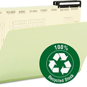 Smead 78208 Carpeta de archivo hipotecario de cartón prensado con divisores y pestaña metálica verde legal 10caja Smead 78208 Carpeta de archivo hipotecario de cartón prensado con divisores y pestaña metálica verde legal 10caja