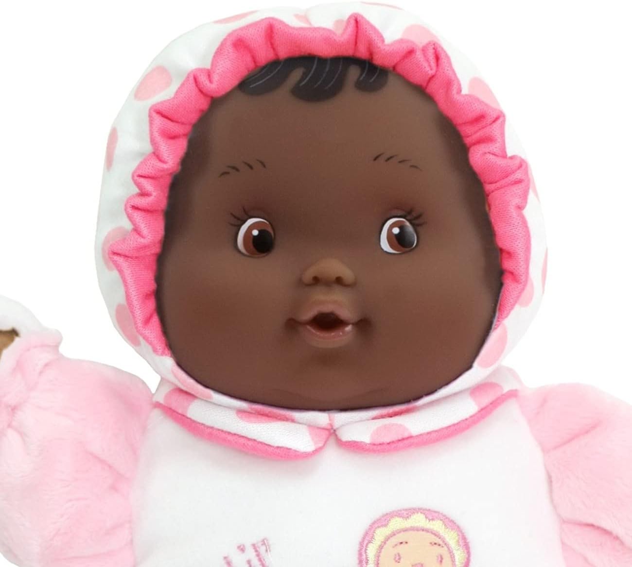 JC Toys Lil’ Hugs – Cuerpo suave rosa afroamericano, tu primera muñeca bebé, diseñada por Berenguer, a partir de 0 años