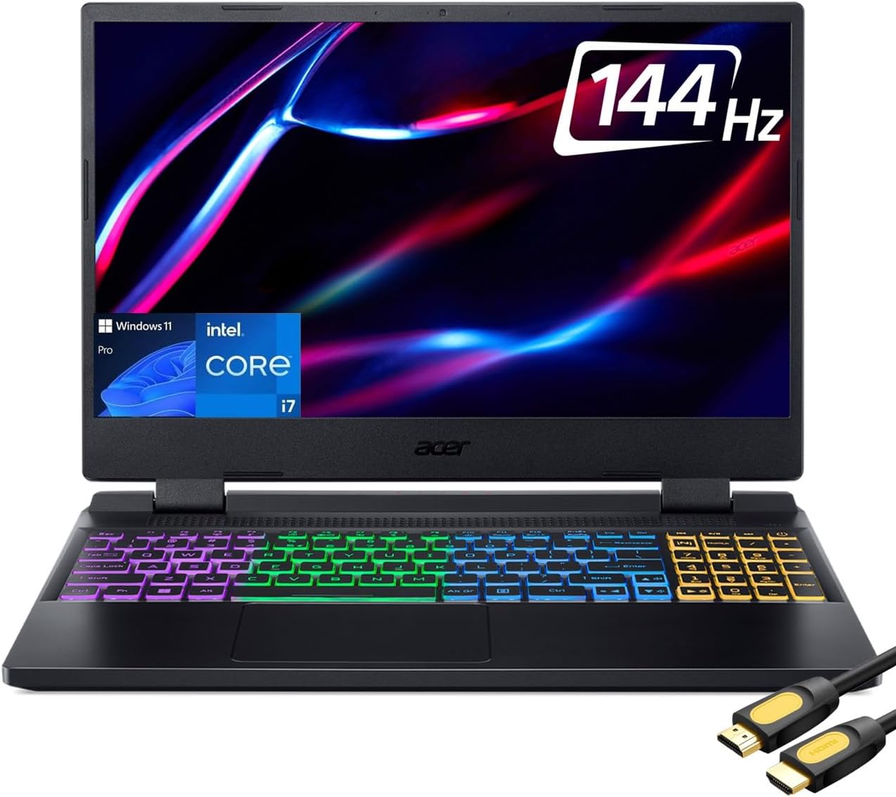 acer Nitro 5 – Laptop para juegos, 15.6 pulgadas IPS FHD 144Hz, Intel Core i5-12500H (12 núcleos) hasta 4.5 Ghz, GeForce RTX 4050, 32 GB DDR5, 1 TB
