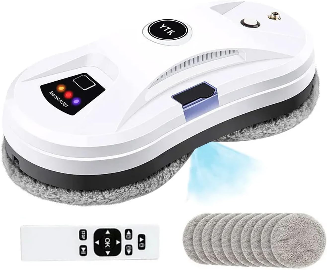 YTK Robot limpiador de ventanas con ultrasonido 5600PA auto agua vidrio limpieza automática inteligente robot limpiador aspirador ventana con