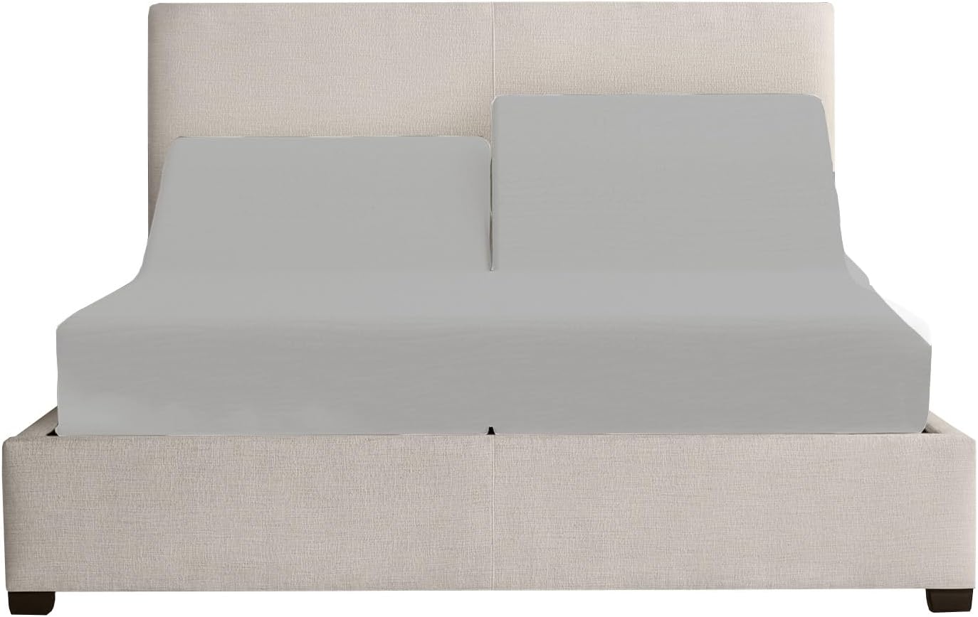 Juego de sábanas King con parte superior dividida para cama ajustable, juegos de sábanas de media división King para cama ajustable, juego de