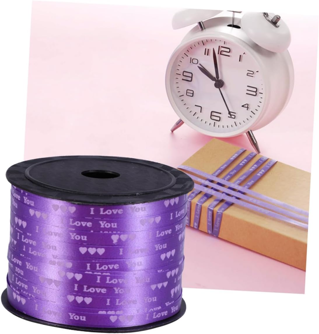 NOLITOY 3 Uds. 100 cintas para manualidades, color morado, para manualidades, cinta de Navidad, cinta de poliéster, cinta decorativa para rizar, San