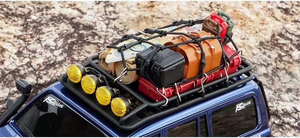 WOWRC FMS RC Crawler Toyota Cruiser LC80 FCX18-118 Camiones todoterreno 4X4 RC Rock Crawler con transmisión de 2.4 GHz, ejes de portal, luces LED,