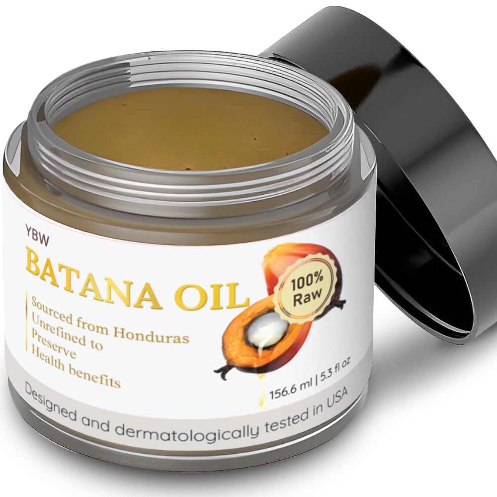 Aceite de batana crudo para el crecimiento del cabello, 100% natural, puro, sin refinar y orgánico Dr. Sebi Batana Oil crudo de Honduras previene la