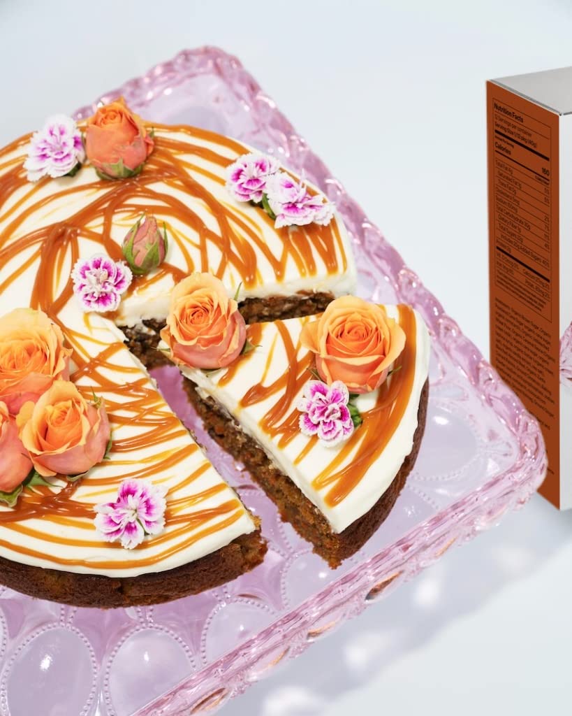 The Caker – Kit de pastel de zanahoria con caramelo salado  Mezclas de pastel en caja de lujo  Sin OMG  Decoraciones y revestimiento de sartén