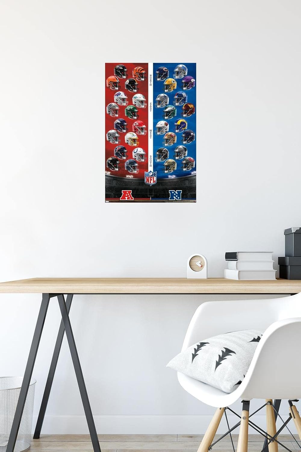 Trends International NFL League – Póster de pared de Cascos 22, 14.725 x 22.375 pulgadas, versión premium sin marco