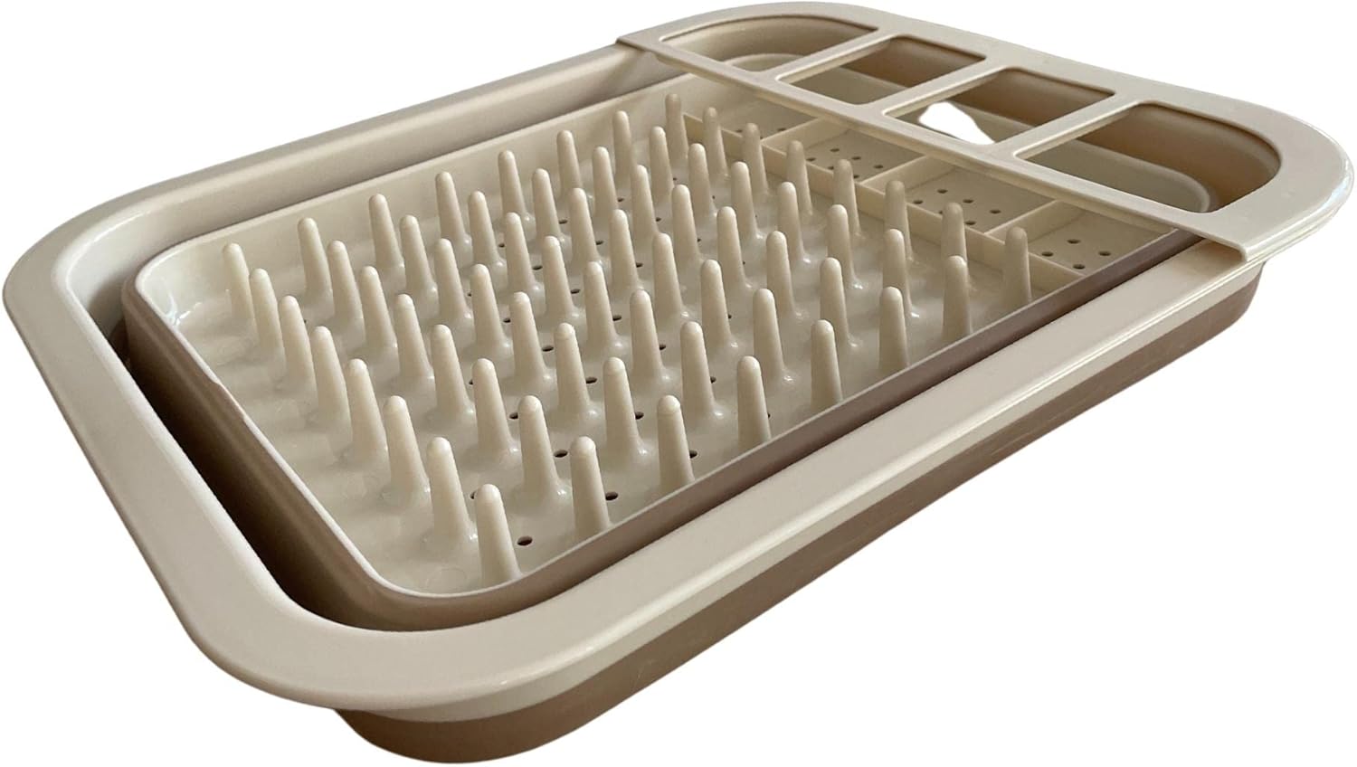 Escurridor de platos plegable y escurridor, escurridor de platos plegable portátil, organizador de vajilla, estante plegable de almacenamiento de