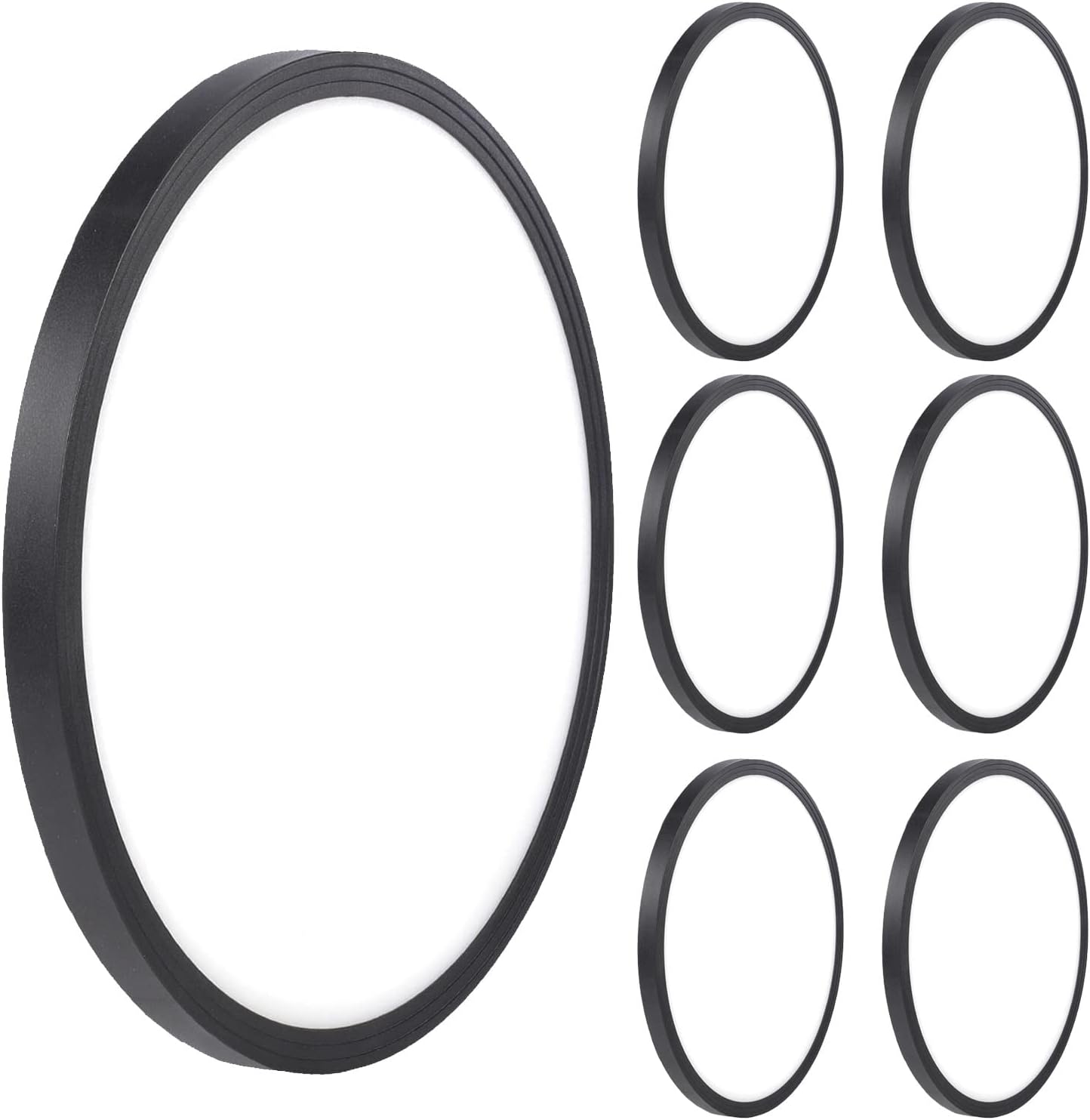 Paquete de 6 lámparas de techo LED de 3200 lm, luz de techo LED de montaje empotrado delgada y redonda blanca de 28 W, color negro, 6000 K, montaje