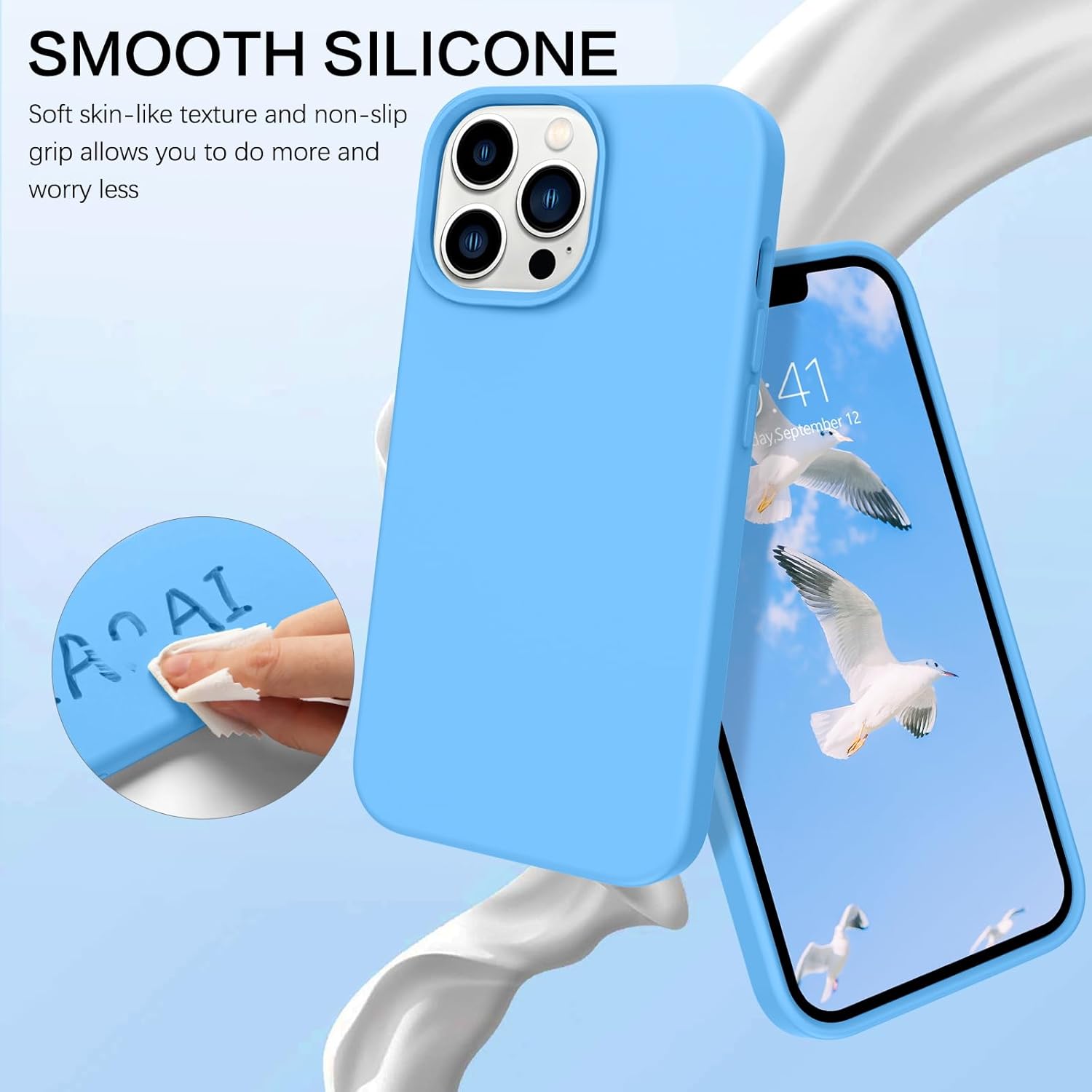 BENTOBEN Funda para iPhone 13 Pro Max, funda para iPhone 13 Pro Max con Magsafe, magnética, ajuste delgado, silicona líquida suave, antiarañazos, a
