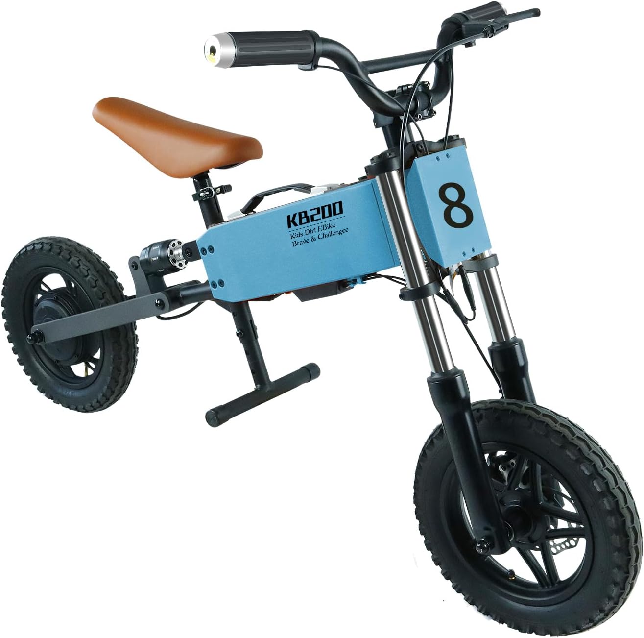 RIGO Bicicleta eléctrica para niños de 3 a 10 años, bicicleta de equilibrio eléctrica con neumático inflable de 12 pulgadas, absorción de golpes,