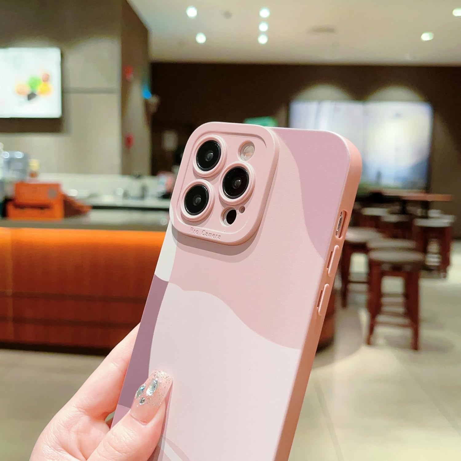 YKCZL Funda compatible con iPhone 15 Pro de 6.1 pulgadas, bonito patrón de corazón pintado con diseño de corazón, protector completo de lente de