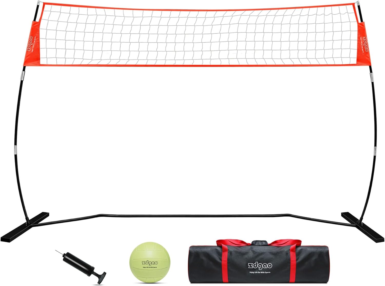 Red de entrenamiento de voleibol portátil de 12 pies para golpear o servir taladros, red de práctica de voleibol independiente para exteriores e