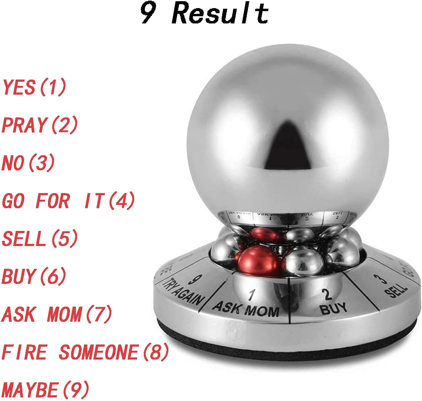 Bola de metal para tomar decisiones, Hsxxf Oficina Finger Spinner Anti-Stress Descompresión Juguete Bola Oficina Finger Spinner Decoración de